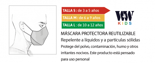 Mascarillas higiénicas infantiles